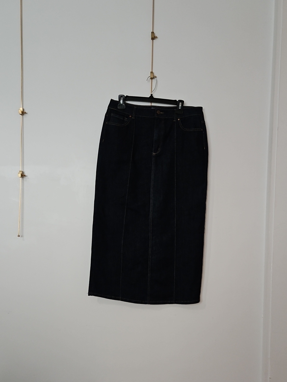 Classic Dark Blue Denim Pencil Skirt